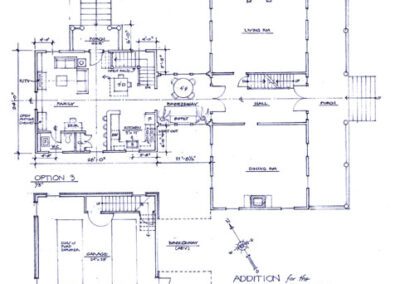 Architectural floor plan for a residential home addition.